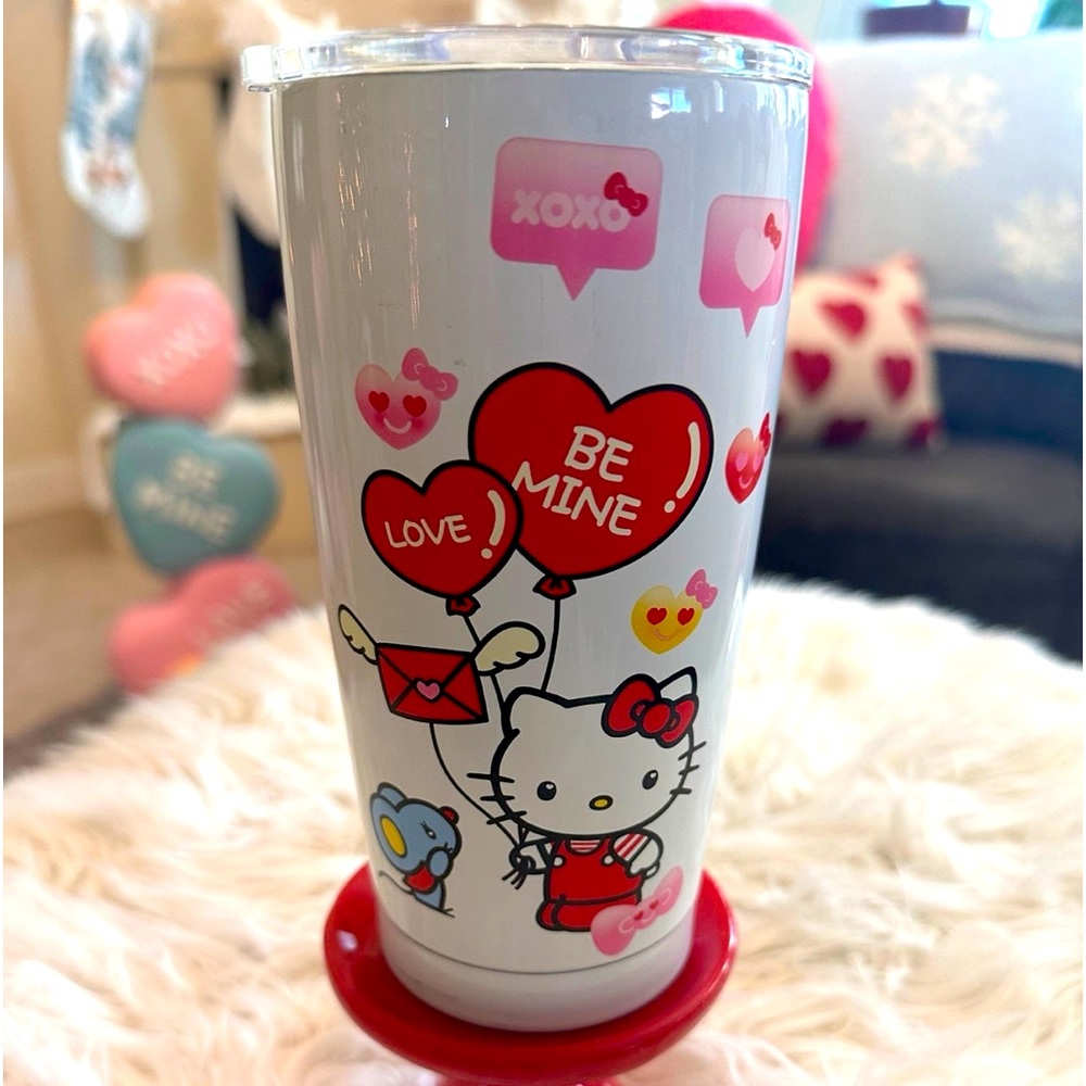 Hello Kitty White Valentines Be Mine Love‎ Valentines Tumbler